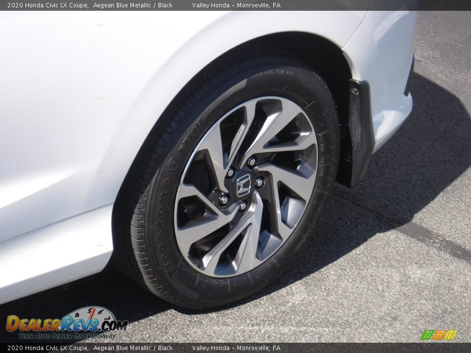2020 Honda Civic LX Coupe Aegean Blue Metallic / Black Photo #3