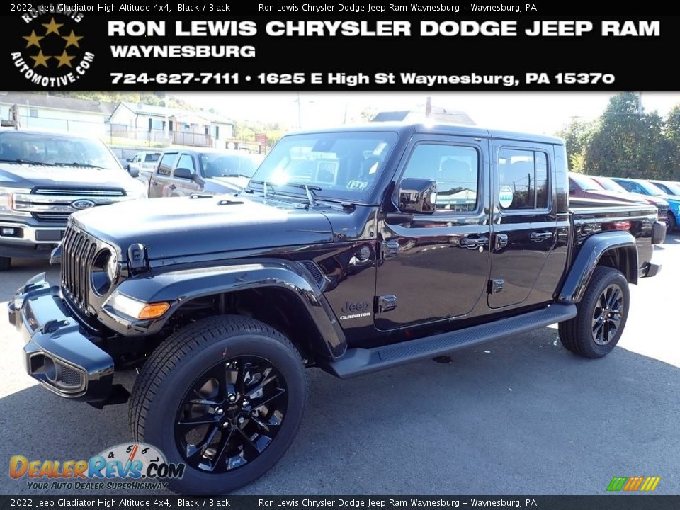 2022 Jeep Gladiator High Altitude 4x4 Black / Black Photo #1