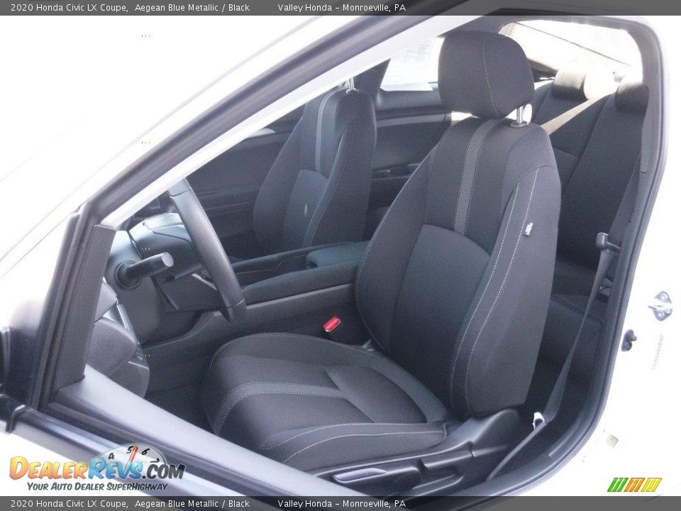 2020 Honda Civic LX Coupe Aegean Blue Metallic / Black Photo #11