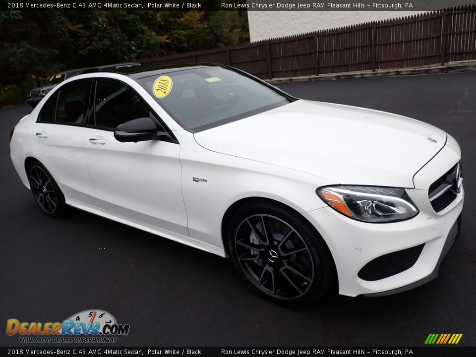 2018 Mercedes-Benz C 43 AMG 4Matic Sedan Polar White / Black Photo #8