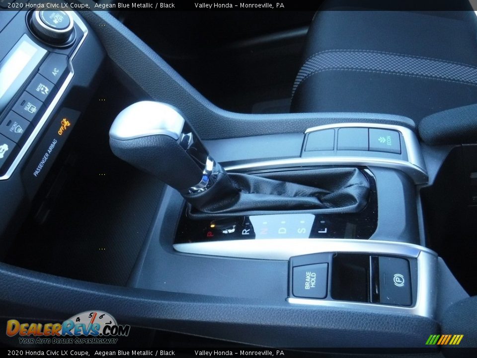 2020 Honda Civic LX Coupe Aegean Blue Metallic / Black Photo #17