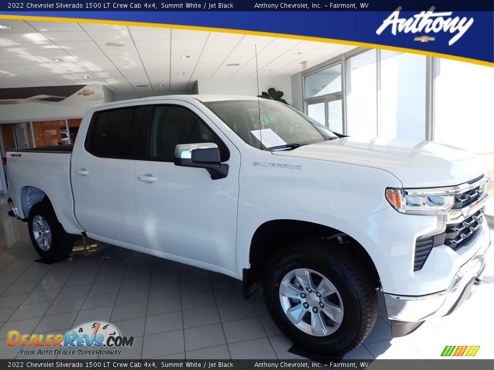2022 Chevrolet Silverado 1500 LT Crew Cab 4x4 Summit White / Jet Black Photo #1