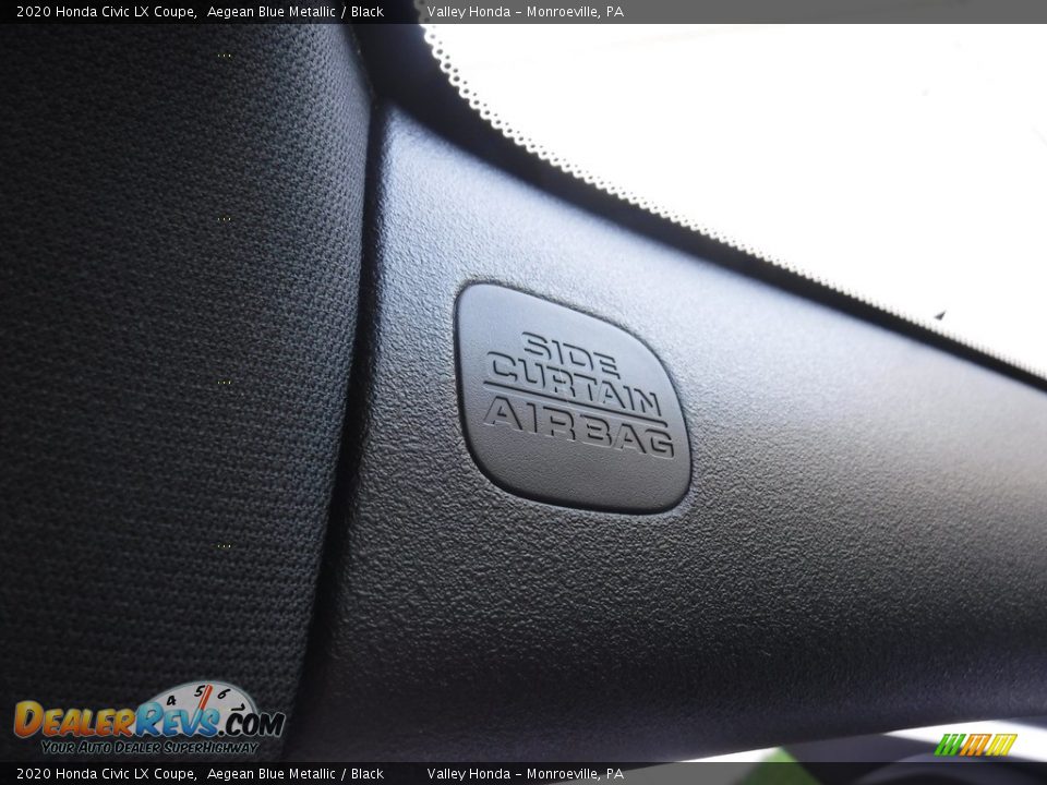 2020 Honda Civic LX Coupe Aegean Blue Metallic / Black Photo #19