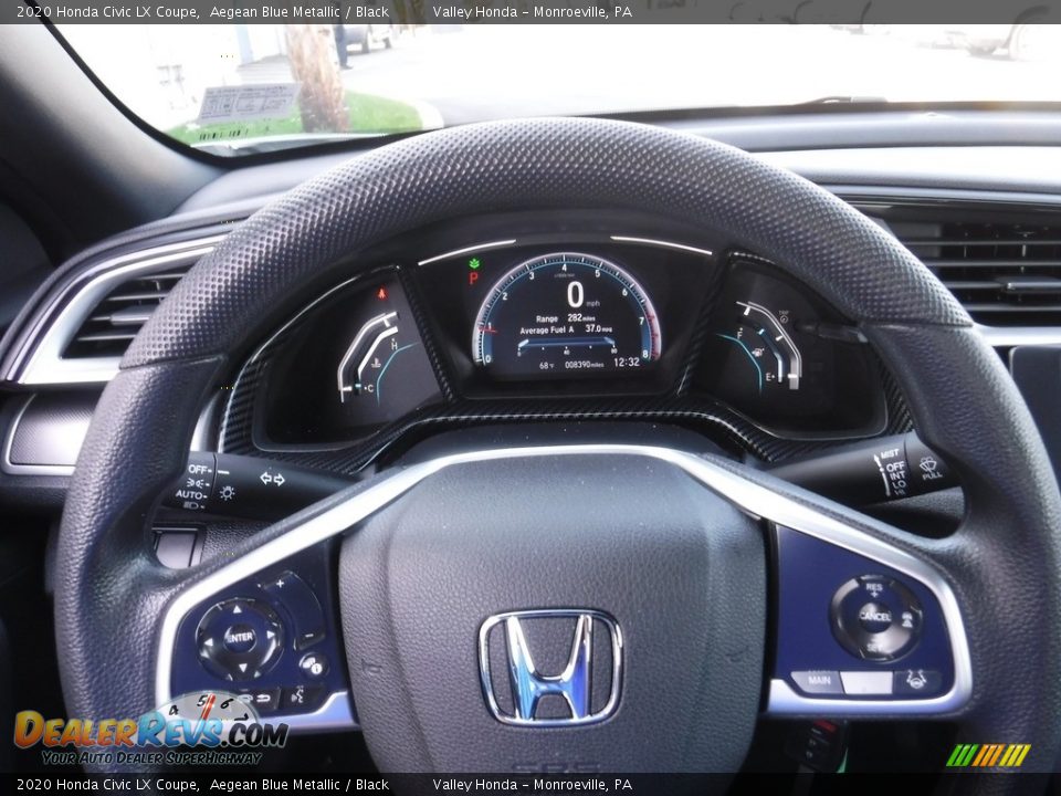 2020 Honda Civic LX Coupe Aegean Blue Metallic / Black Photo #20