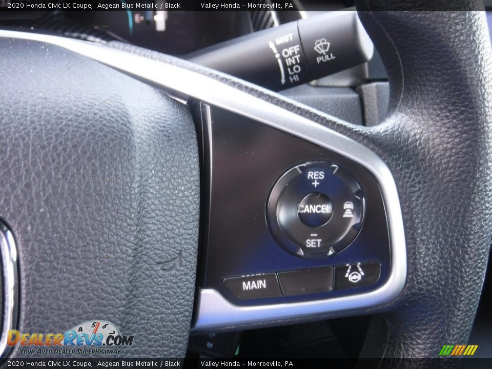 2020 Honda Civic LX Coupe Aegean Blue Metallic / Black Photo #22
