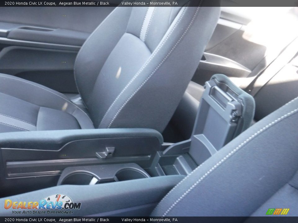 2020 Honda Civic LX Coupe Aegean Blue Metallic / Black Photo #23