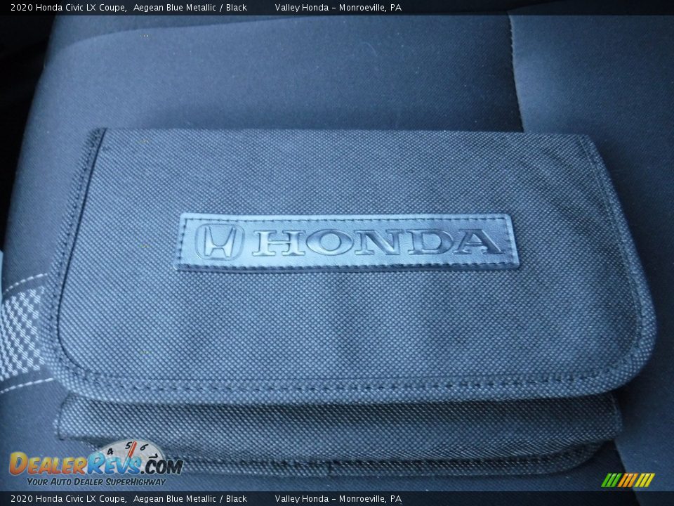 2020 Honda Civic LX Coupe Aegean Blue Metallic / Black Photo #27