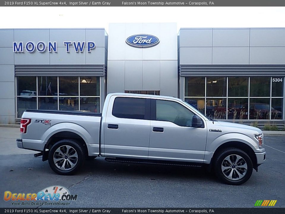 2019 Ford F150 XL SuperCrew 4x4 Ingot Silver / Earth Gray Photo #1