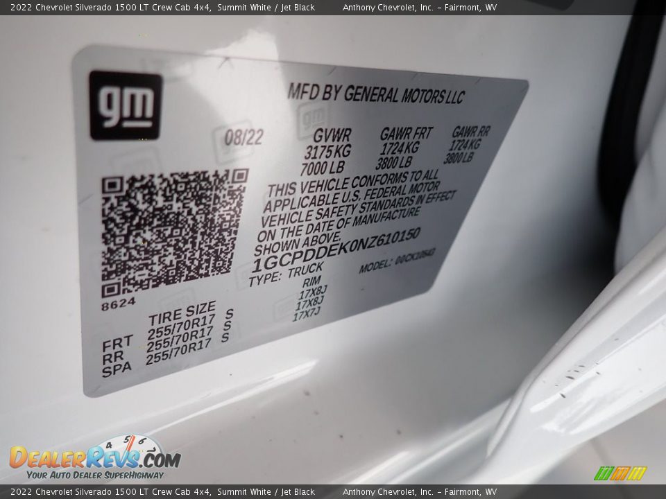 2022 Chevrolet Silverado 1500 LT Crew Cab 4x4 Summit White / Jet Black Photo #15