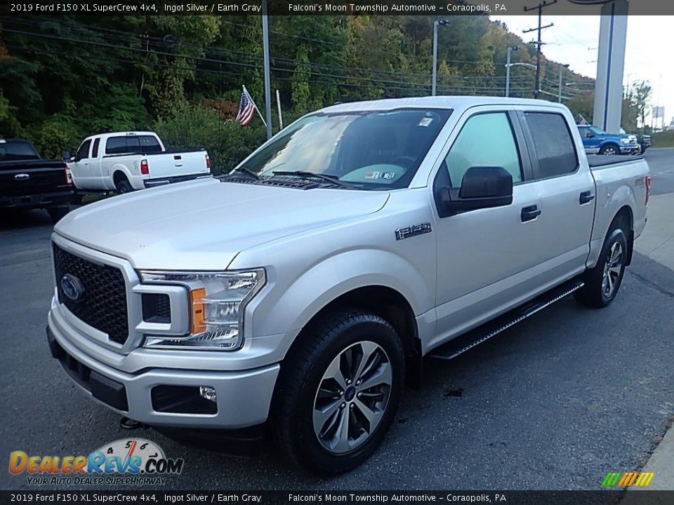 2019 Ford F150 XL SuperCrew 4x4 Ingot Silver / Earth Gray Photo #7