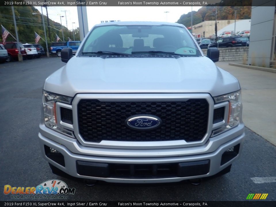 2019 Ford F150 XL SuperCrew 4x4 Ingot Silver / Earth Gray Photo #8