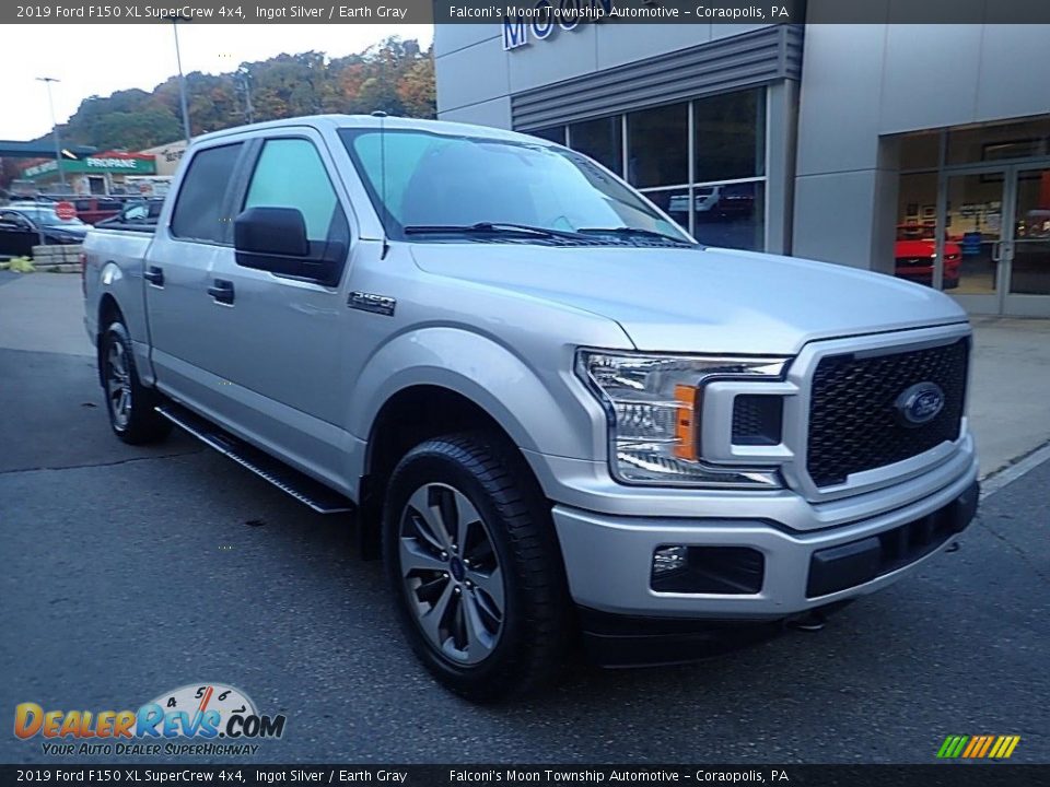 2019 Ford F150 XL SuperCrew 4x4 Ingot Silver / Earth Gray Photo #9