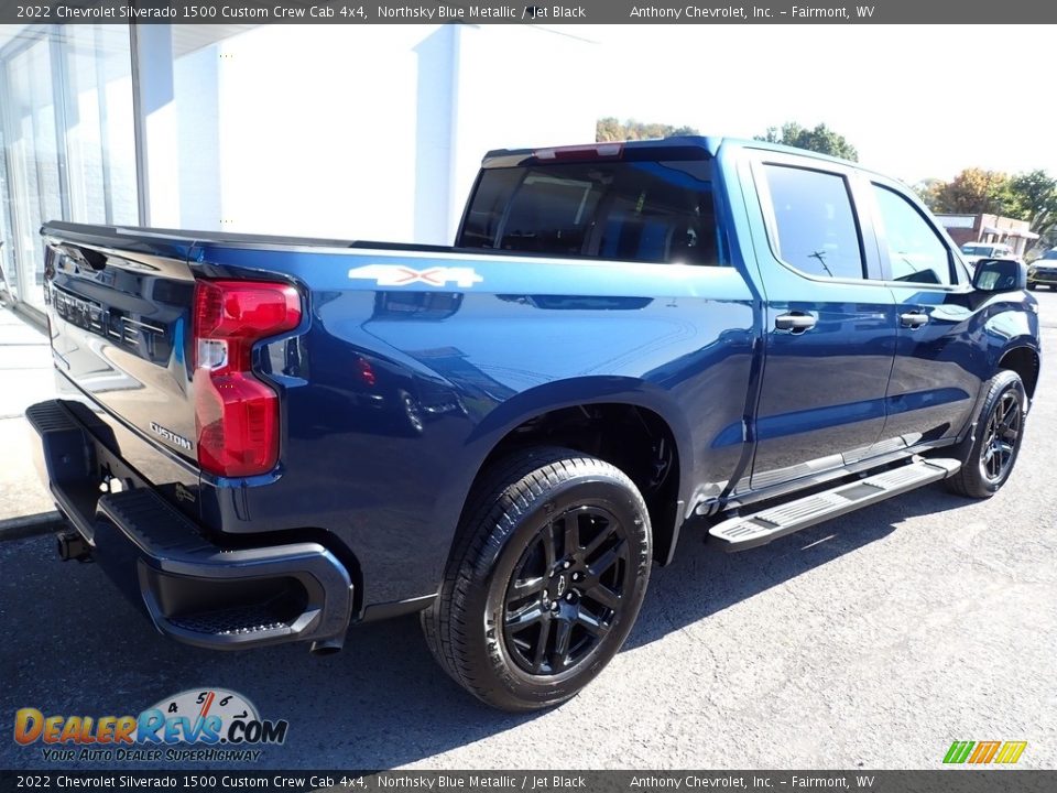 2022 Chevrolet Silverado 1500 Custom Crew Cab 4x4 Northsky Blue Metallic / Jet Black Photo #3