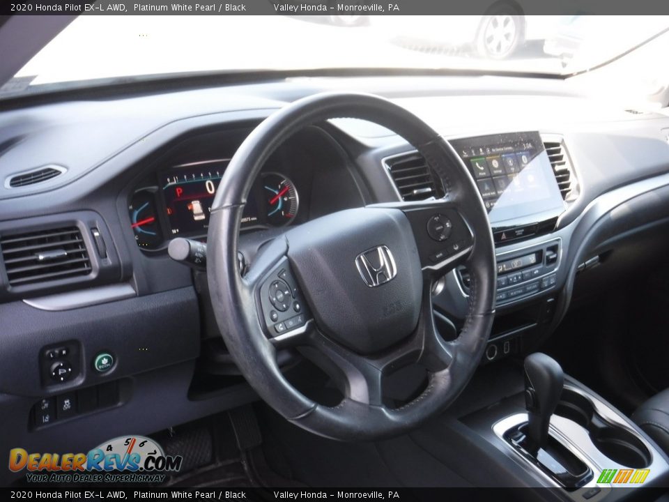 2020 Honda Pilot EX-L AWD Platinum White Pearl / Black Photo #12