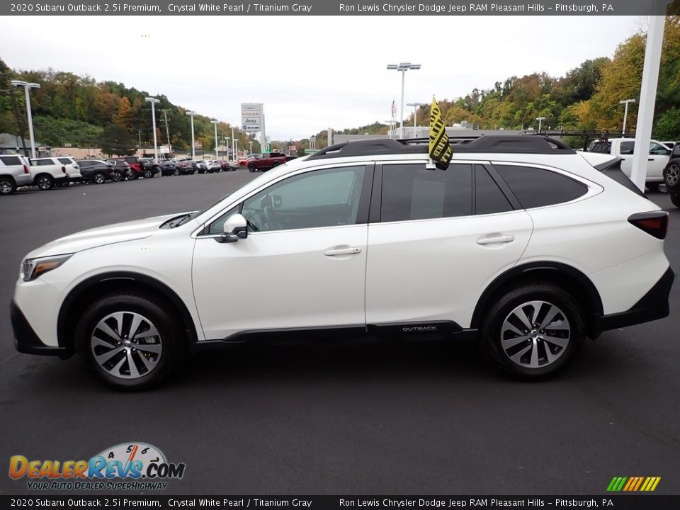 2020 Subaru Outback 2.5i Premium Crystal White Pearl / Titanium Gray Photo #2