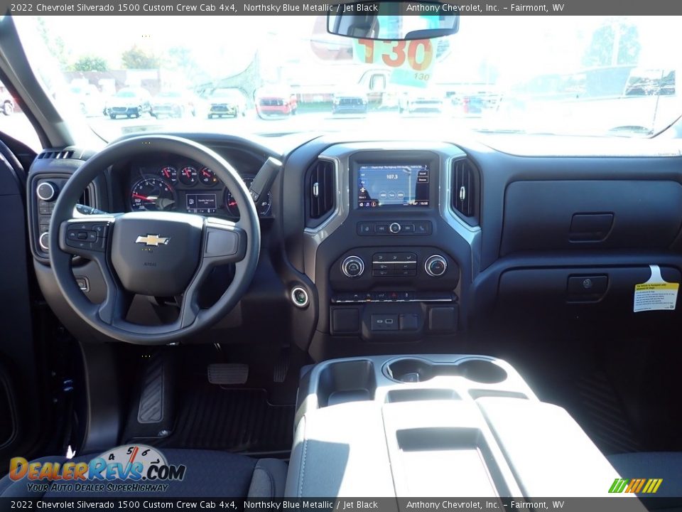 2022 Chevrolet Silverado 1500 Custom Crew Cab 4x4 Northsky Blue Metallic / Jet Black Photo #13