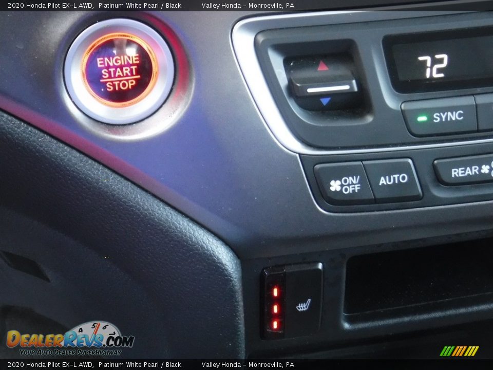 2020 Honda Pilot EX-L AWD Platinum White Pearl / Black Photo #20