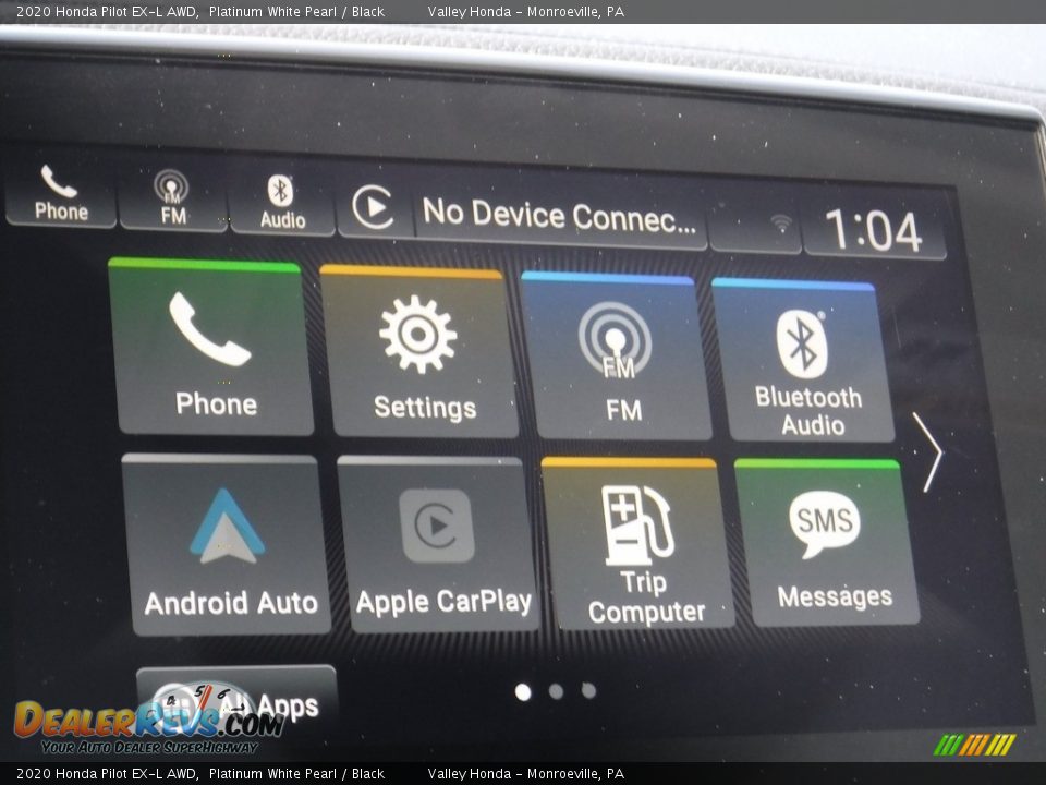 2020 Honda Pilot EX-L AWD Platinum White Pearl / Black Photo #21