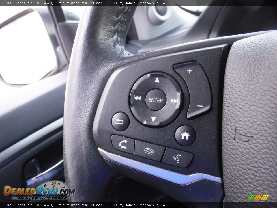 2020 Honda Pilot EX-L AWD Platinum White Pearl / Black Photo #26
