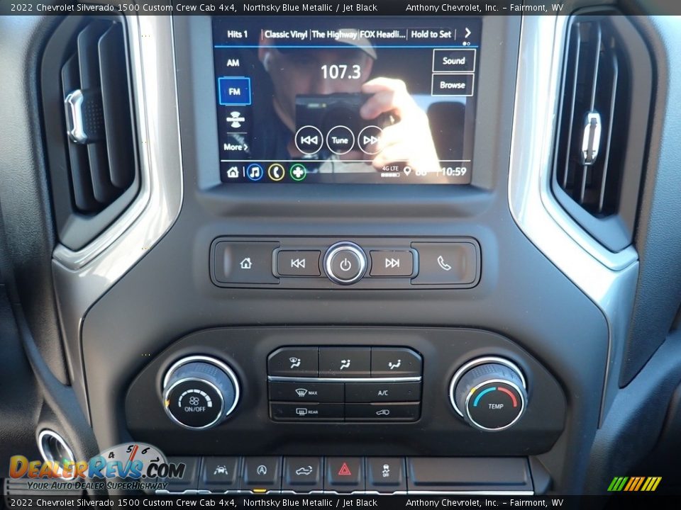 2022 Chevrolet Silverado 1500 Custom Crew Cab 4x4 Northsky Blue Metallic / Jet Black Photo #20