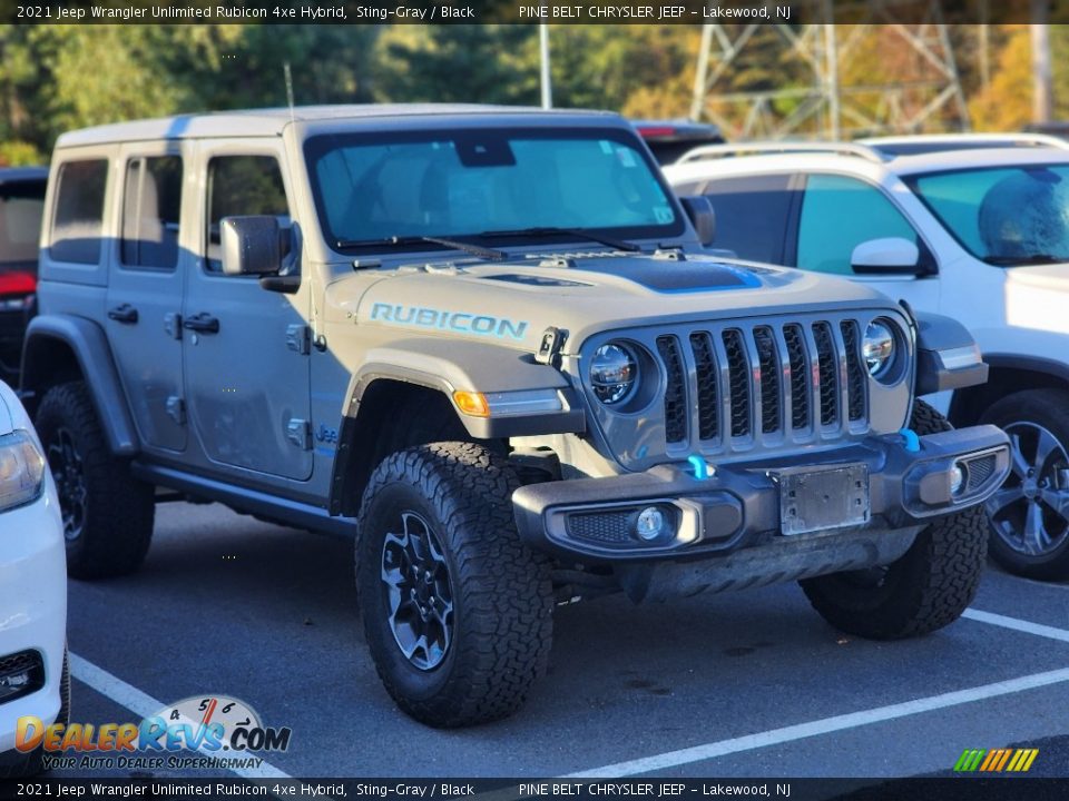 2021 Jeep Wrangler Unlimited Rubicon 4xe Hybrid Sting-Gray / Black Photo #4