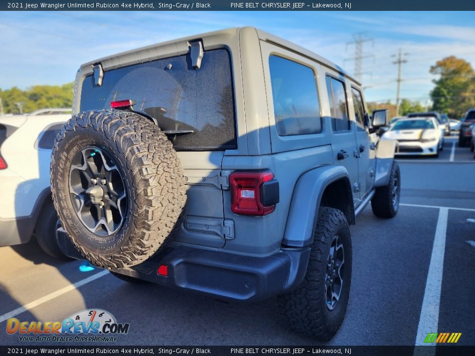 2021 Jeep Wrangler Unlimited Rubicon 4xe Hybrid Sting-Gray / Black Photo #6