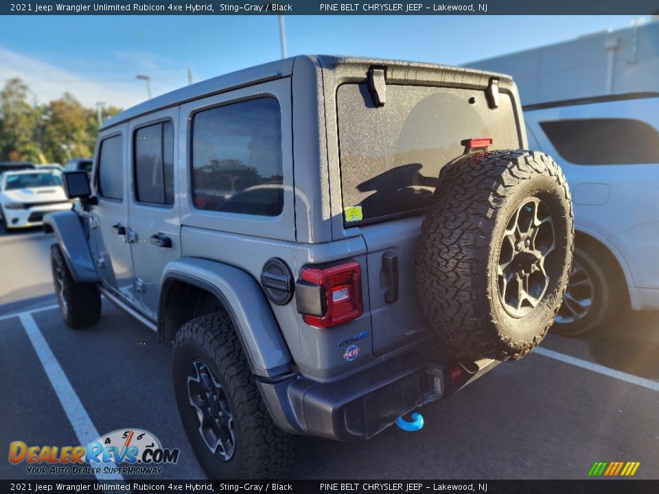 2021 Jeep Wrangler Unlimited Rubicon 4xe Hybrid Sting-Gray / Black Photo #7