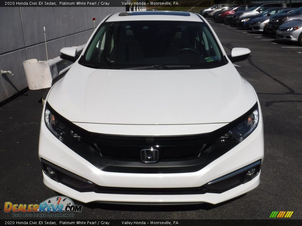 2020 Honda Civic EX Sedan Platinum White Pearl / Gray Photo #5