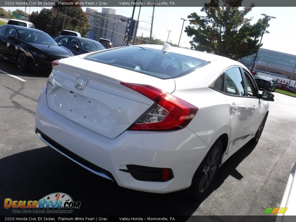 2020 Honda Civic EX Sedan Platinum White Pearl / Gray Photo #7