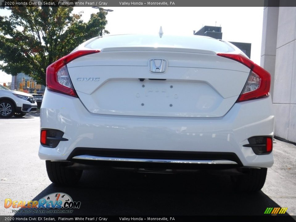 2020 Honda Civic EX Sedan Platinum White Pearl / Gray Photo #8