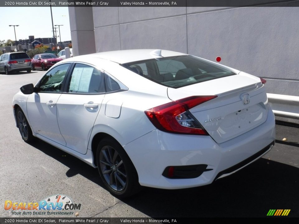 2020 Honda Civic EX Sedan Platinum White Pearl / Gray Photo #9