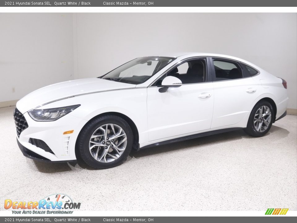 2021 Hyundai Sonata SEL Quartz White / Black Photo #3