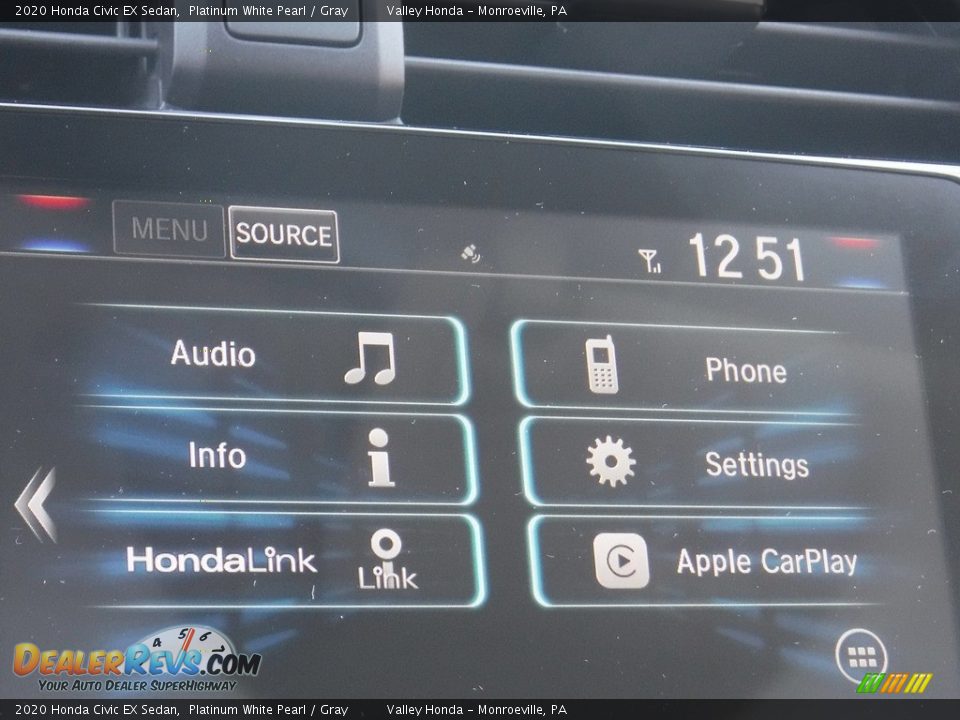 2020 Honda Civic EX Sedan Platinum White Pearl / Gray Photo #17