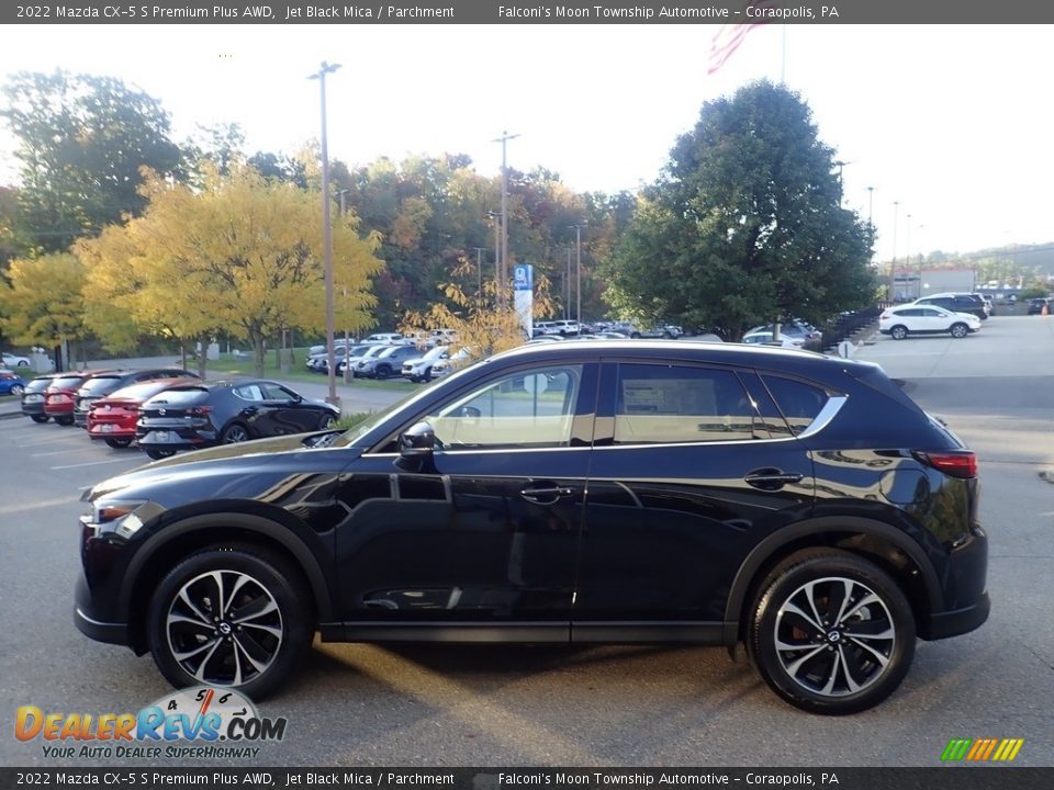 2022 Mazda CX-5 S Premium Plus AWD Jet Black Mica / Parchment Photo #6