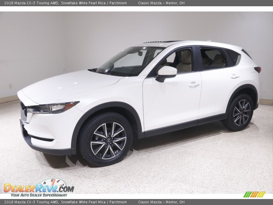 2018 Mazda CX-5 Touring AWD Snowflake White Pearl Mica / Parchment Photo #3