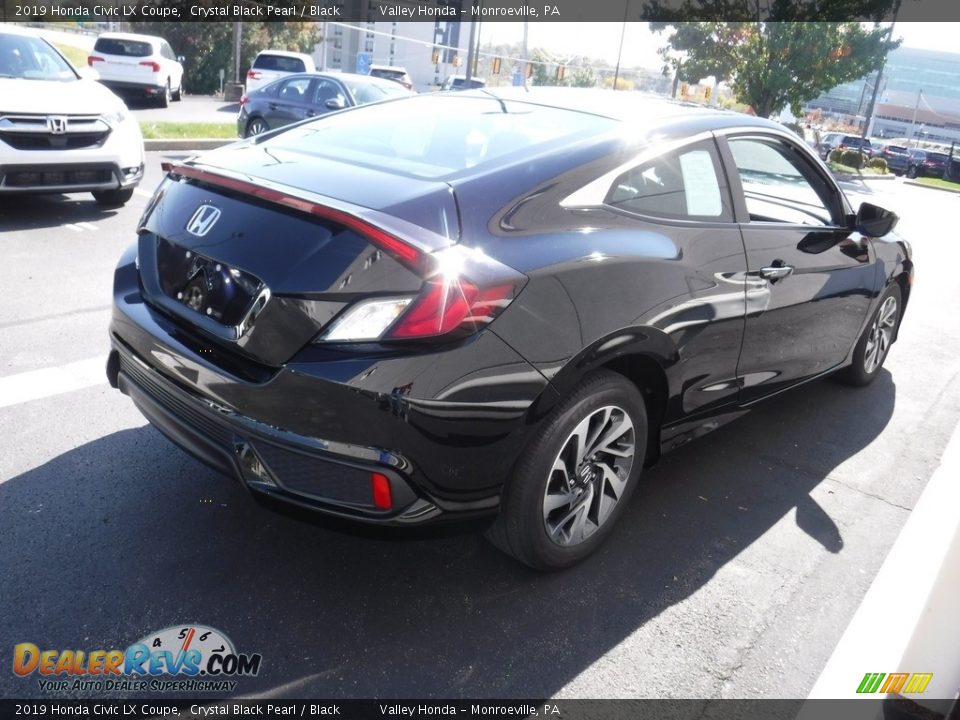 2019 Honda Civic LX Coupe Crystal Black Pearl / Black Photo #7