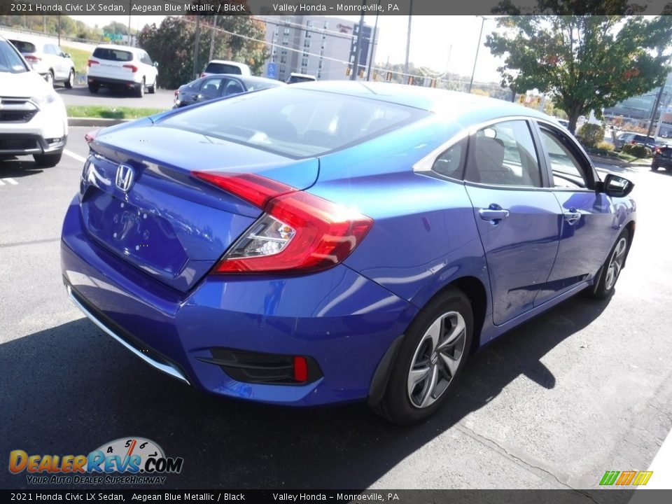 2021 Honda Civic LX Sedan Aegean Blue Metallic / Black Photo #6