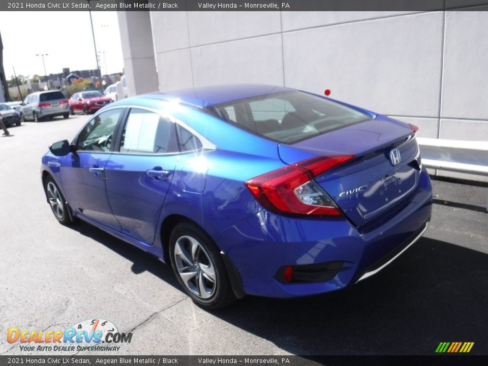 2021 Honda Civic LX Sedan Aegean Blue Metallic / Black Photo #8