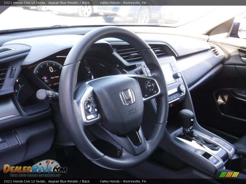 2021 Honda Civic LX Sedan Aegean Blue Metallic / Black Photo #10