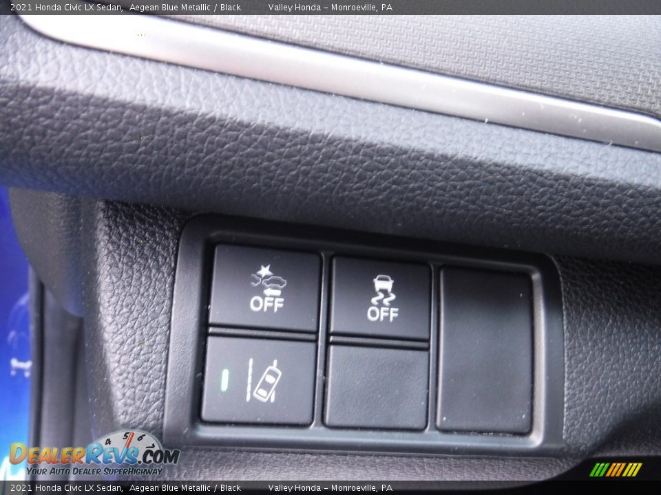 2021 Honda Civic LX Sedan Aegean Blue Metallic / Black Photo #11