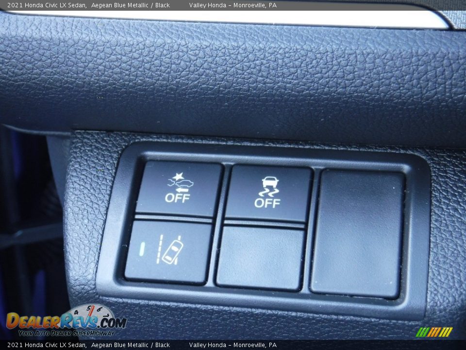 2021 Honda Civic LX Sedan Aegean Blue Metallic / Black Photo #13