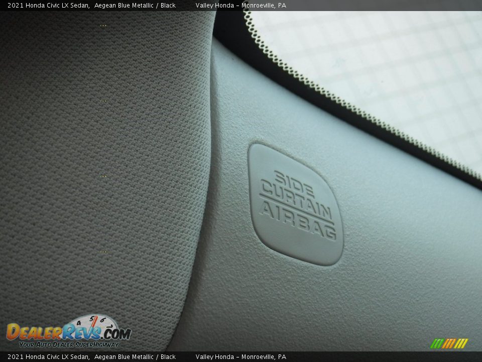 2021 Honda Civic LX Sedan Aegean Blue Metallic / Black Photo #14