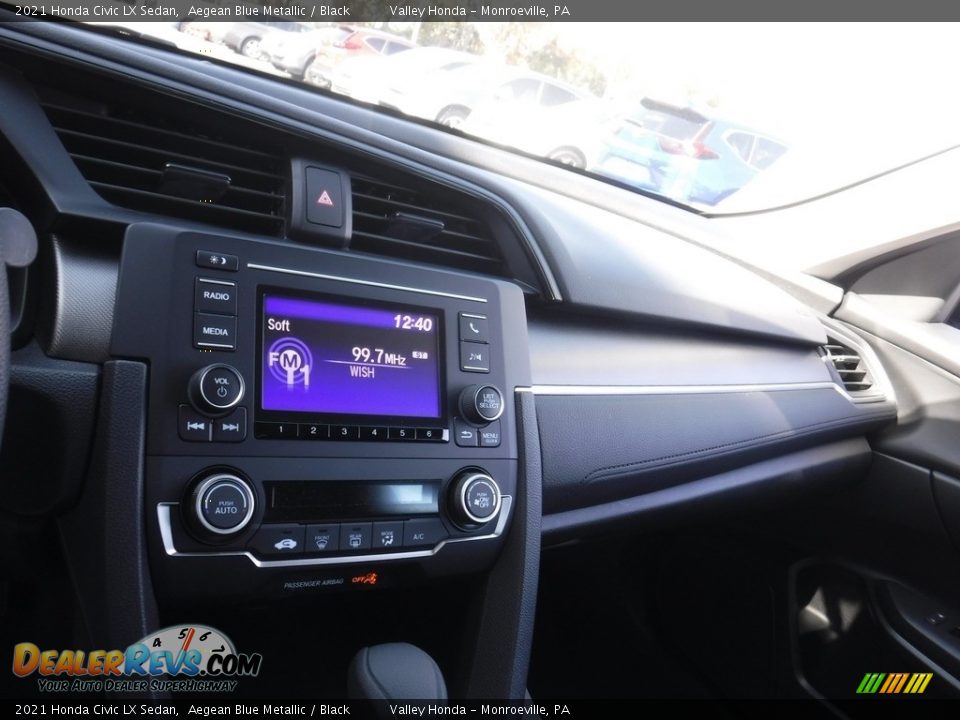 2021 Honda Civic LX Sedan Aegean Blue Metallic / Black Photo #16