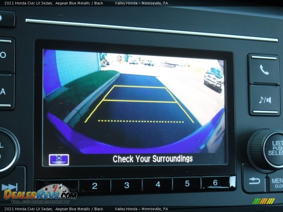2021 Honda Civic LX Sedan Aegean Blue Metallic / Black Photo #17