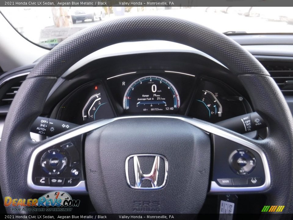 2021 Honda Civic LX Sedan Aegean Blue Metallic / Black Photo #18