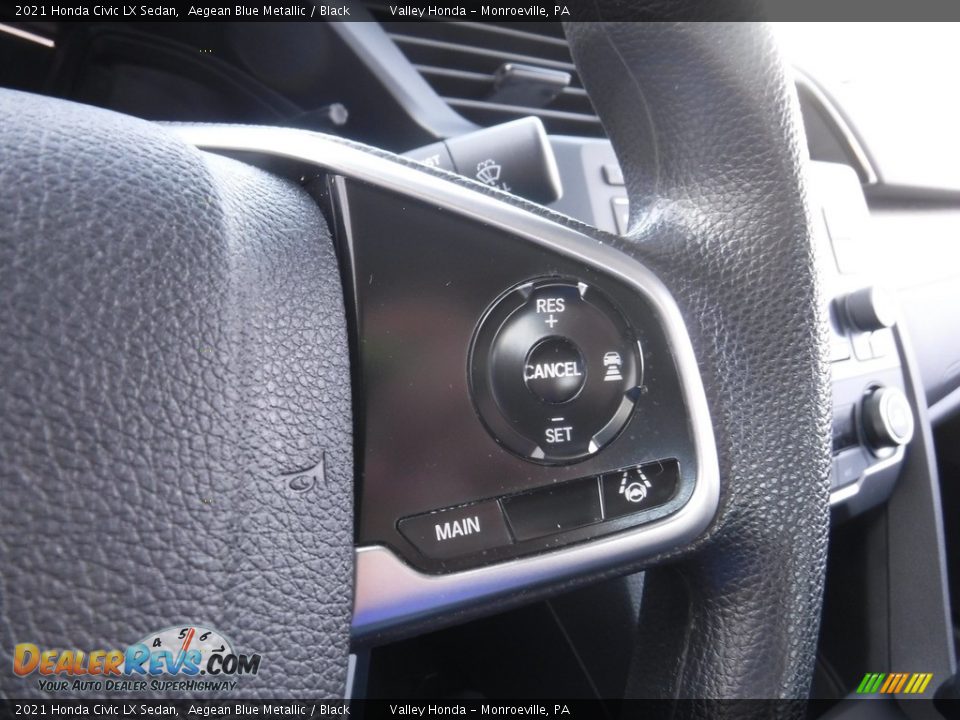 2021 Honda Civic LX Sedan Aegean Blue Metallic / Black Photo #20