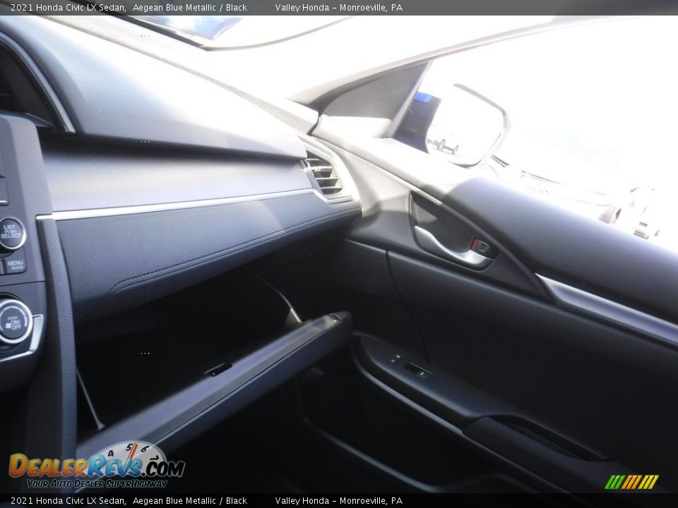 2021 Honda Civic LX Sedan Aegean Blue Metallic / Black Photo #21