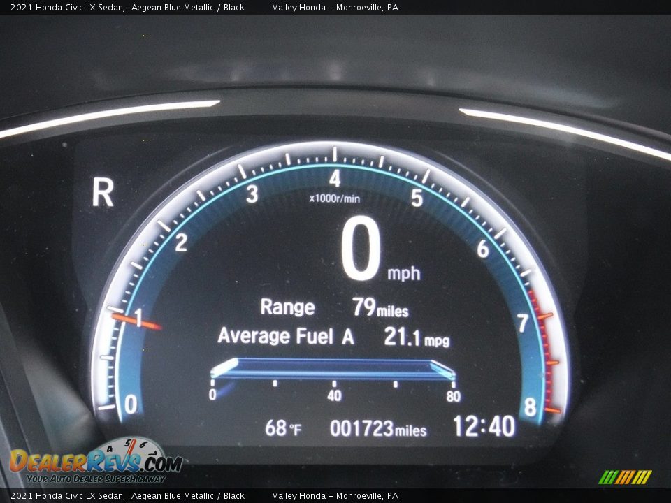 2021 Honda Civic LX Sedan Aegean Blue Metallic / Black Photo #27