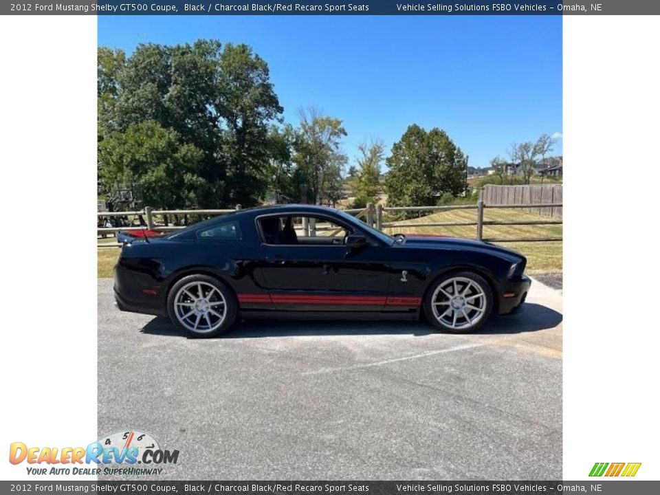 2012 Ford Mustang Shelby GT500 Coupe Black / Charcoal Black/Red Recaro Sport Seats Photo #2