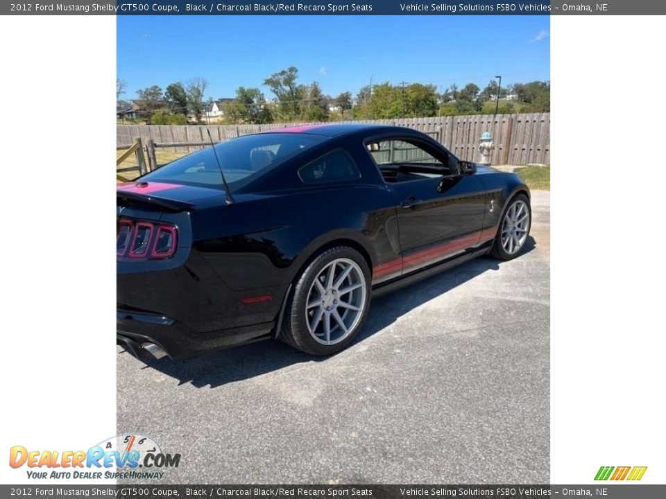 2012 Ford Mustang Shelby GT500 Coupe Black / Charcoal Black/Red Recaro Sport Seats Photo #4